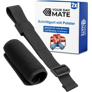 Schrittgurt mit Gurtschoner Set für Hochstuhl, 2 Pack, in Schwarz, Gurtriemen kompatibel mit Hauck Alpha Beta, Stokke Tripp Trapp, roba, uvm, Kinderhochstuhl Gurt Frontbügel Tisch, Neopren Gurtpolster