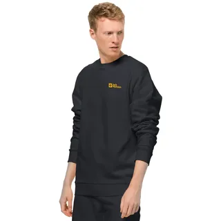 Jack Wolfskin Herren Essential Crewneck M Sweatshirt, Black, L