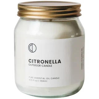 OCTO Citronella Candle Kerze Outdoor 300 ml 60h | ätherische Öle Duftkerze im Glas, 100% natürliches Sojawachs für Zuhause, Garten, Camping, Patic, Reisen, Grillen