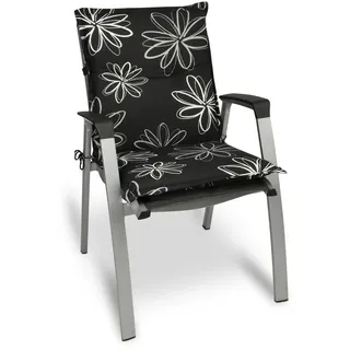 Beautissu Niederlehner Auflage 100 x 50 x 6 cm schwarz 1-tlg.
