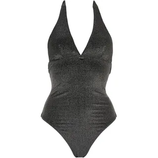 Emporio Armani Damen One-piece Lurex Swimsuits One Piece, Schwarz, M EU