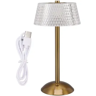 Spacnana Led Tischlampe 3W Usb Aufladbar Acryl Kristall Nachttischlampe Touch Dimmer 700Mah Akku Mit 3 Lichtfarben Für Schlafzimmer Wohnzimmer