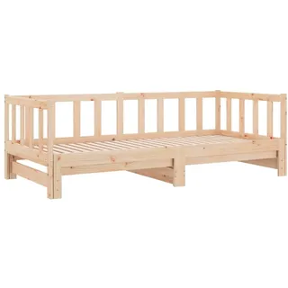 vidaXL Tagesbett Ausziehbar 2x(80x200) cm Massivholz Kiefer - Braun