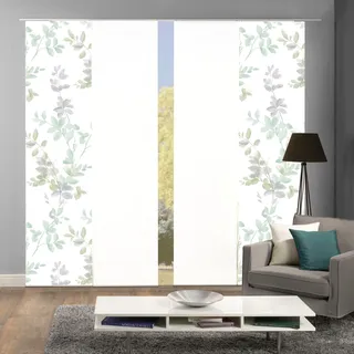 HOME WOHNIDEEN Schiebegardine »4er SET« Paneelwagen 4 Stk. tlg. Schiebevorhang Digidruck 4er Set AYLA, grün