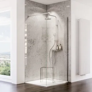 Schulte »ExpressPlus Decodesign Hochglanz 100x255cm Stein Grau-Hell