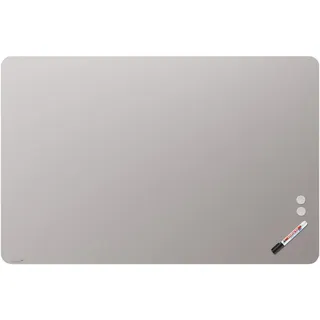 Legamaster Glasboard 100x150cm warm grey - Glastafel mit Whiteboard-Eigenschaften - Gehärtetes Sicherheitsglas - Im Hoch- oder Querformat - Für Kreidemarker und Neodym-Magneten