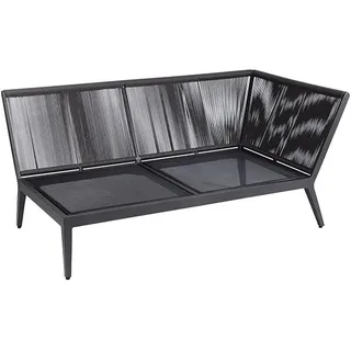 Medford Loungesystem Seitenteil links - Aluminium eisengrau matt, Sunloom dark grey