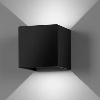 ledmo LED Wandleuchten Innen/Außen Wandlampe Innen Auf und ab Einstellbarer Lichtstrahl 6000K Kalt Weiß LED Außenwandleuchte IP65 Wasserdichte,schwarz