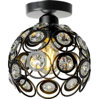 tooLight Pendellampe App203-1C Kristall Kugel Runden 1-Lichtquelle E27 18X18X17Cm - Schwarz