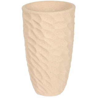 Home ESPRIT Pflanzgefäß Beige Fiberglas Skandinavisch 36,5 x 36,5 x 63 cm