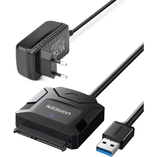UGREEN 2.5'' 3.5'' hard drive adapter cable (USB-A 3.0 - SATA) - Black