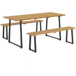 Outsunny Sitzgruppe 3-tlg. Beige