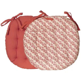 Atout Ciel Stuhlkissen rund 40 x 40 cm Rot