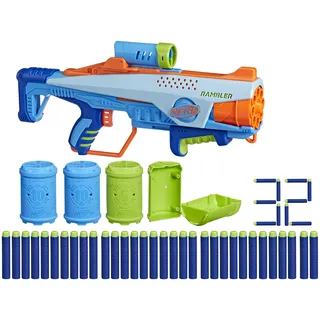 Hasbro Nerf Elite Junior Rookie Pack, Easy-Play Blaster, 32 Nerf Elite Darts, 4 Ziele
