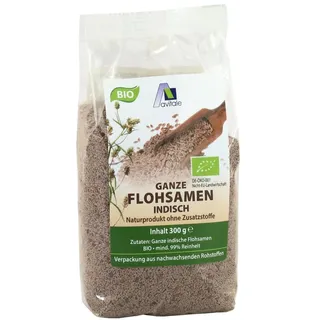 Avitale Ganze Flohsamen aus Indien, 99% Reinheit, reich an Ballaststoffen, - Geprüfte Qualität aus Indien - Verpackt in Deutschland, 1er Pack (1 x 300 g)