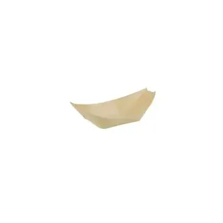 Papstar Fingerfood-Schalen Schiffchen 14 x 8,2 cm 50 St. Holz