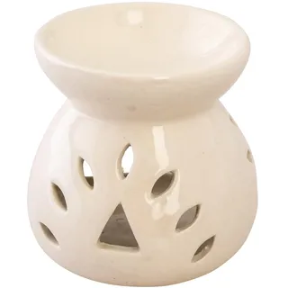 NKlaus Duftstövchen Keramik weiß H 10cm Schafft angenehme Duftwelten für Ihr Zu Hause 15889