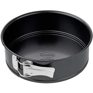 Dr. Oetker Springform Ø 20 cm, Backform mit Flachboden, runde Kuchenform aus Stahl mit Antihaftbeschichtung (Farbe: schwarz), Menge: 1 Stück