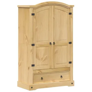 vidaXL Kleiderschrank „Corona“ 101x52x170 cm Massivholz Kiefer - Braun