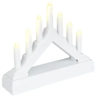 Ideen mit Herz Mini LED-Lichterbogen | 15,6 cm x 13cm x 3,8 cm | Inkl. Timer-Funktion (weiß)