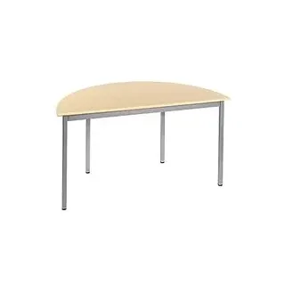 SODEMATUB Mehrzwecktisch ahorn, alu halbrund, Vierkantrohr alu, 120,0 x 60,0 x 74,0 cm
