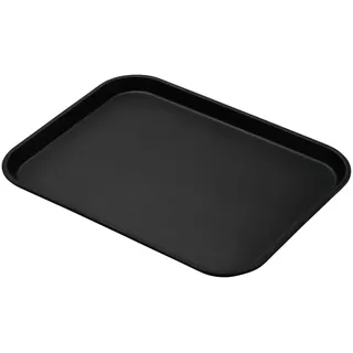Cambro 1418CT-110 Fiberglas Camtread Rechteckiges Bar-Tablett, Schwarz