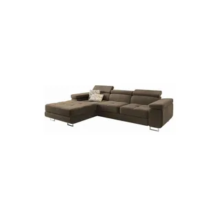 masseno Ecksofa Elma L-S mit Schlaffunktion L-Form, Sofa mit Bettkasten, Wohnzimmersofa, Couch, Soffa, Bettsofa, Couchgarnitur- Beige, MONOLITH 09 - Beige