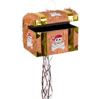 Boland Pinata Schatztruhe 30 x 26 x 23 cm Braun/Gold