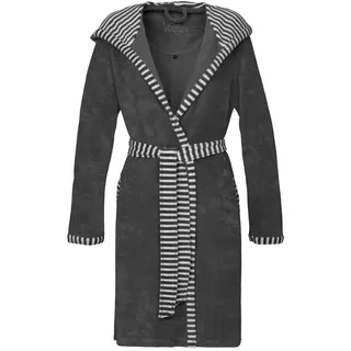 Vossen Bademantel , Dunkelgrau , Textil , female , Oeko-Tex® Standard 100 , Taschen, hochwertige Qualität, modische Optik , Heimtextilien, Badtextilien, Bademäntel, Bademäntel Damen