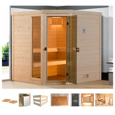 Bild Sauna »Arendal 1«, 7,5 kW Ofen mit ext. Steuerung beige
