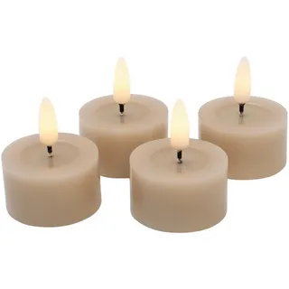 Ambia Home Teelicht MIT Led , Sandfarben , Kunststoff, Paraffin , 2.5 cm , Dekoration, Kerzen & Kerzenhalter, Teelichter
