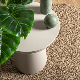 vidaXL Teppich 90 cm Jute-Optik Innen und Außen - Braun