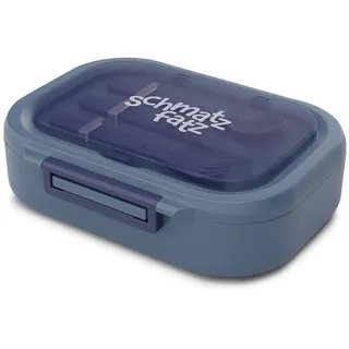 schmatzfatz Brotdose – BPA-Freie Bento-Box Für Kinder, 3 Fächer, Spülmaschinenfest, Inkl. Besteck, Snackbox Mit Fächern, Porzellanblau, Langlebig Und Leicht, Perfekt Für Kindergarten Und Reisen