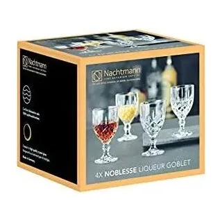 Nachtmann Vorteilset 4 x 4 Stück Noblesse Likörglas Set/4 103748 und Geschenk + Spende