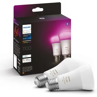 Philips Hue White & Color Ambiance E27 Doppelpack 2x1100 LED Lampe Mehrfarbig