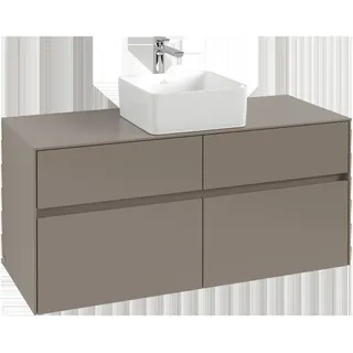 Villeroy & Boch Collaro Waschbeckenunterschrank, 4 Auszüge, Waschbecken mittig, Wandmontage, 1200x548x500mm, C04100VQ, Farbe: Front/Korpus: Marine Blue, Griff: Volcano Black
