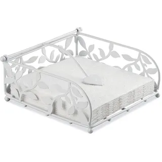 Serviettenhalter Serviettenspender "Branch Big White" weiß Metall Hochzeit