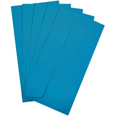 Raylu Paper® - 20 kleine farbige Umschläge mit Klebeverschluss und ohne Fenster für Party, Hochzeit, Geburtstag oder Weihnachten. Bunte Umschläge DL 110 x 220 mm (Blau)