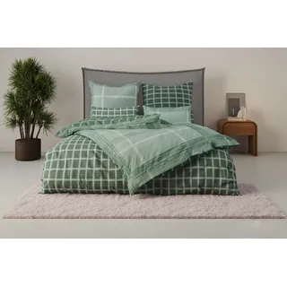 Wendebettwäsche BRUNO BANANI "Tova", grün, B/L: 135cm x 200cm, 1 Stk., 1 Stk., Renforcé, B/L: 40cm x 80cm, 2 Stk., Renforcé, Obermaterial: 100% Baumwolle, Bettwäsche, Wendebettwäsche, in Gr. 135x200 oder 155x220 cm, 100% Baumwolle, Karo-Design