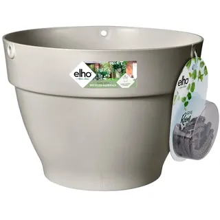elho Vibia Campana Hängeampel 26 - Blumentopf Hängend - Pflanzentopf für Außen - Ø 26.0 x H 18.4 cm - Weiß/Seidenweiß