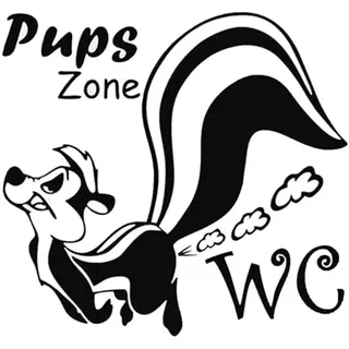 Enyolidimk Schwarz Wandtattoo 22,5 x 23,5 cm Pups Zone WC Wandaufkleber Wanddeko Praktisch und Beliebt Nettes Design Wandaufkleber und Wandbilder