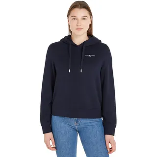 Tommy Hilfiger Damen Hoodie 1985 Rlx Mini Corp Logo Hoodie mit Kapuze, Blau (Desert Sky), L