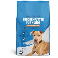 by Amazon Trockenfutter für Hunde, reich an Hühnchen mit Erbsen, 5kg