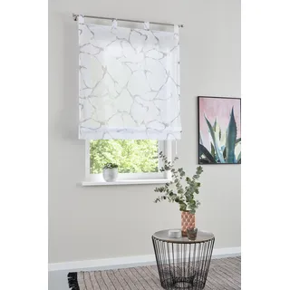 Raffrollo MY HOME "Fulda" Gr. 3, grau, B:80cm H:140cm, Obermaterial: 100% Polyester, Raffrollos, Raffrollo, Transparent, Voile, Polyester, Topseller
