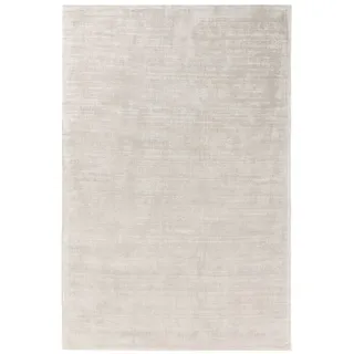 benuta pure Viskoseteppich Nova Hellgrau 120x170 cm - Moderner Kurzflor-Teppich für Wohnzimmer