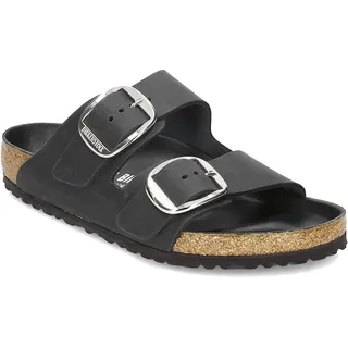 Birkenstock Arizona Big Buckle Oiled Natural Leather Sandalen - Black HEX in Schwarz