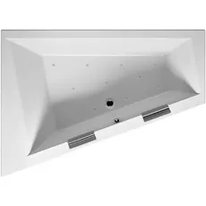 RIHO Doppio Badewanne, asymmetrisch, mit Air-System, 2-Sitzer, 180x130x48cm, 315 Liter, weiß, B03, Ausführung: Version rechts