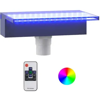 vidaXL Wasserfall-Element mit RGB LEDs Acryl 30 cm - Transparent
