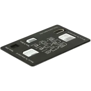 DeLock 20650 SIM Karten Adapterset 4 in 1 - Schwarz/Grau