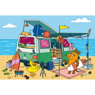 Schmidt Spiele 56572 Die Maus, Camping, 100 Teile Kinderpuzzle